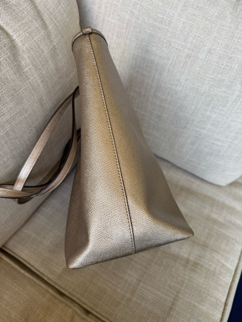 Coach Metallic Rose Gold Tote - Picture 9 of 15